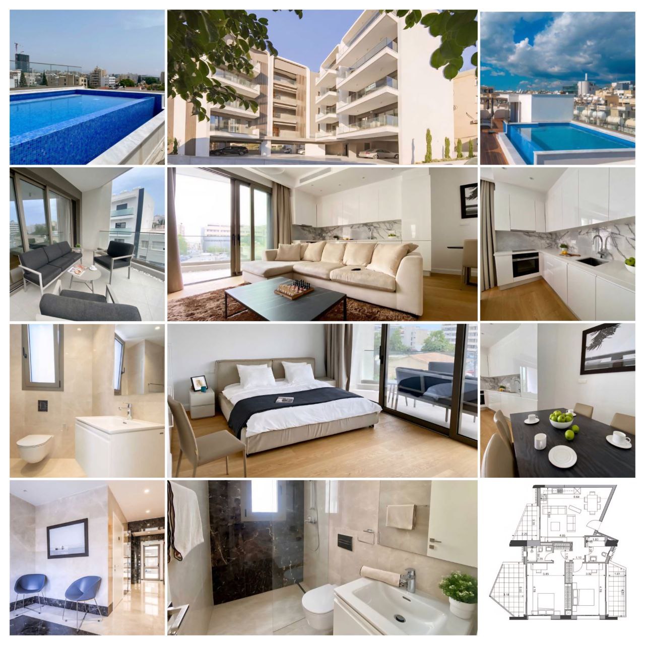 2-спальные апартаменты в molos, limassol